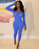 SC Sexy Solid Long Sleeve Slim Jumpsuit LDS-3292