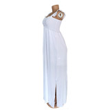 SC Sexy Solid Sleeveless High Waist Split Maxi Dress AIL-AL158