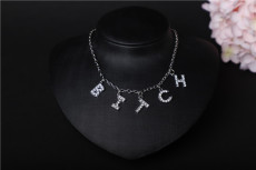 SC Letter Rhinestone Pendant Jewelry Necklace BYCF-0161