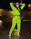 SC Casual Hoodie Top And Pants Two Piece Suits MXDF-6061