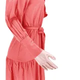 SC Sexy Solid One Shoulder Ruffle Maxi Dress ASL-6516