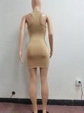 SC Sexy Solid Sleeveless Mini Dress NYF-8073
