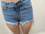 SC Denim Mid-Waist Skinny Jeans Shorts XMEF-X1089