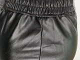 SC PU Leather Pockets Casual Pants MEM-8257