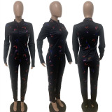 SC Fashion Print Long Sleeve Jumpsuits LSD-8756
