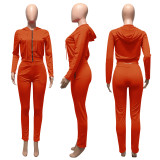 Casual Zipper Hoodie And Pants 2 Piece Suits ME-S958