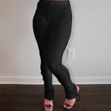 Solid High Waist Tight Casual Pants ME-S956