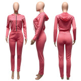 Casual Zipper Hoodie And Pants 2 Piece Suits ME-S958