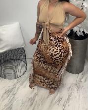 SC Leopard Print Tassel Maxi Skirt HMS-5516