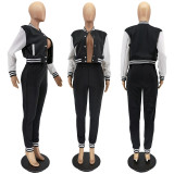 SC Casual Baseball Jacket And Pants 2 Piece Suits WSM-5288