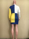 SC Casual Long Sleeve O Neck Mini Dress ORY-5212