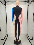 SC Sexy Ribbed Long Sleeve Skinny Jumpsuit NLAF-60099