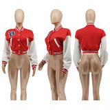 SC Casual Printed Full Sleeve Short Baseball Jacket WSYF-5891