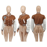 SC Casual Printed Full Sleeve Short Baseball Jacket WSYF-5891