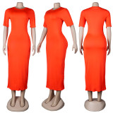 Simple Casual Fashion Solid Color Dress FSXF-276