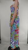 SC Floral Print Spaghetti Strap Maxi Dress (With Headscarf) XMY-9306