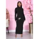 SC Solid Color Backless Long Sleeve Maxi Dress NY-2034