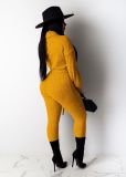SC Solid Color High Neck Long Sleeve Jumpsuits NY-8876