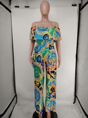 SC Sexy Printed Off Shoulder Jumpsuit NK-8605