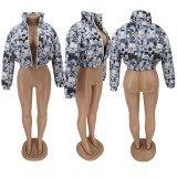 SC Plus Size Cartoon Print Winter Warm Down Jacket HNIF-063