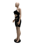 SC Sexy Spaghetti Strap Hollow Bandage Club Dress MZ-2684