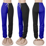 SC Casual Color Block Ruched Pants NY-2051