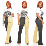 SC Color Block Plus Size All-match Casual Pants NY-8899
