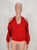 SC Solid Knitted Off Shoulder Sexy Tops WSM-5123