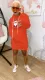 SC Christmas Print Drawstring Long Sleeve Hoodie Dress WY-66771