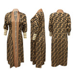 Casual Printed Full Sleeve Long Cloak ME-Q702