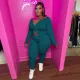 SC Solid Long Sleeve Zipper Top And Pants 2 Piece Sets MA-Y455