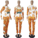 SC Cartoon Print Long Sleeve Homewear Pajamas Sets SHD-9807