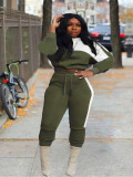 SC Plus Size Casual Sweatshirt And Pants 2 Piece Sets OMY-80071