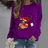 SC Plus Size Christmas Long Sleeve O Neck Sweatshirt SXF-20135