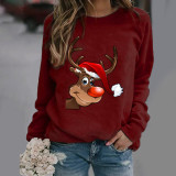 SC Plus Size Christmas Long Sleeve O Neck Sweatshirt SXF-20135