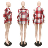 SC Casual Plaid Long Sleeve Shirt Top CJF-BC3042