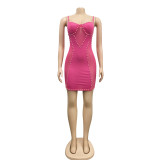 SC Sexy Pearls Beading Mesh Pathwork Club Dress BY-5047