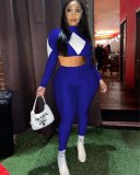SC Sexy Long Sleeve Crop Top And Pants Slim 2 Piece Sets OYF-8286