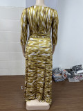 SC Plus Size 5XL Tie Dye 5XL Long Sleeve Maxi Dress BDF-8020