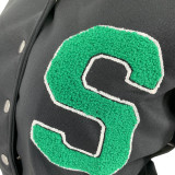 SC Plus Size Patchwork Full Sleeve Baseball Jacket FNN-8652