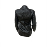 SC PU Leather Long Sleeve Coats LSD-81061