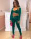 SC Sexy Velour Long Sleeve Two Piece Pants Set JZHF-8092