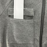 SC Solid Fleece Zipper Coat And Pants Two Piece Sets CH-8203