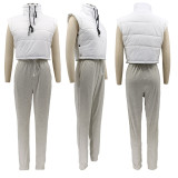 SC Winter Warm Stand Collar Sleeveless Puffer Vest Coat SFY-2153
