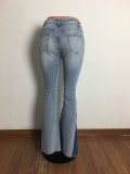 SC Denim Ripped Hole Flared Jeans LX-5010