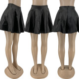 SC Plus Size PU Leather Mini Skirt FNN-8653