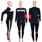 SC Plus Size Casual Sports Long Sleeve Two Piece Sets SH-0181