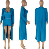 SC Sexy Long Cloak+Sling Romper Two Piece Sets NYMF-250