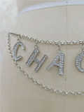 SC Shiny Rhinestone Letter Waist Chain BYCF-0137