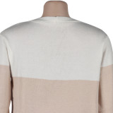 SC Knitted Striped Full Sleeve Midi Sweater Cardigan FSXF-F333